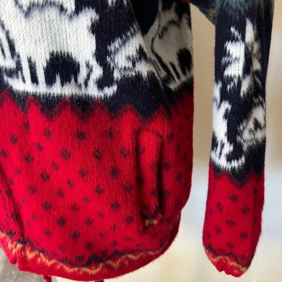 TEJIDOS ALY MARKA Vintage BoHo 100% Wool Jacket Coat Sweater Made in Ecuador 10 - Picture 4 of 6